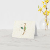 Carte Monogram J Floral Note Gold (Fleur jaune)