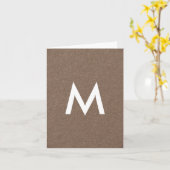 Carte Monogram Lux Paillettes (Fleur jaune)