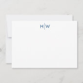 Carte Monogram Marine Blue Flat Note (Devant)