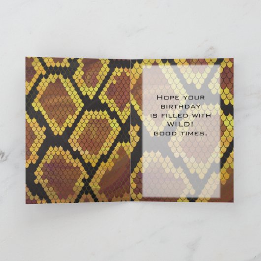 Carte Monogram Snake Brown et Gold Print (Intérieur)