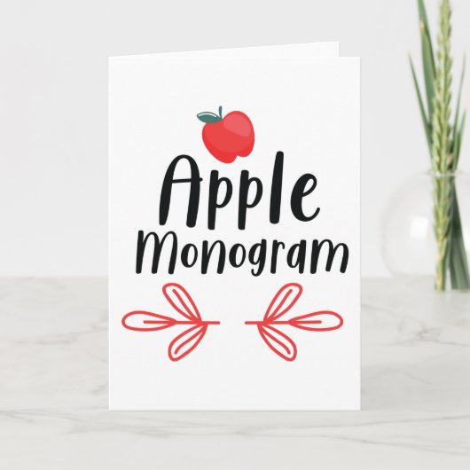 Carte Monogramme Apple (Devant)