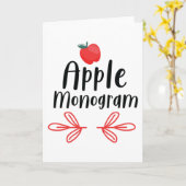 Carte Monogramme Apple (Fleur jaune)
