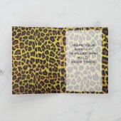 Carte Monogramme avec léopard Brown et jaune (Intérieur)