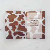 Carte Monogramme Brown et blanc de vache (Intérieur)