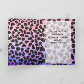 Carte Monogramme Dalmatien noir et rose (Intérieur)