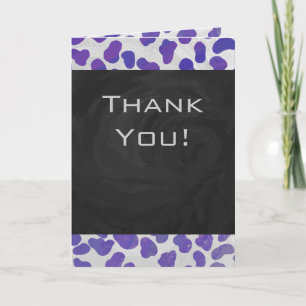 Carte Monogramme Dalmatien violet et blanc