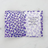 Carte Monogramme Dalmatien violet et blanc (Intérieur)