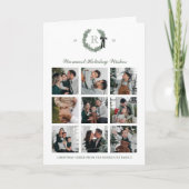 Carte Monogramme de couronne classique - Vacances pliées (Devant)