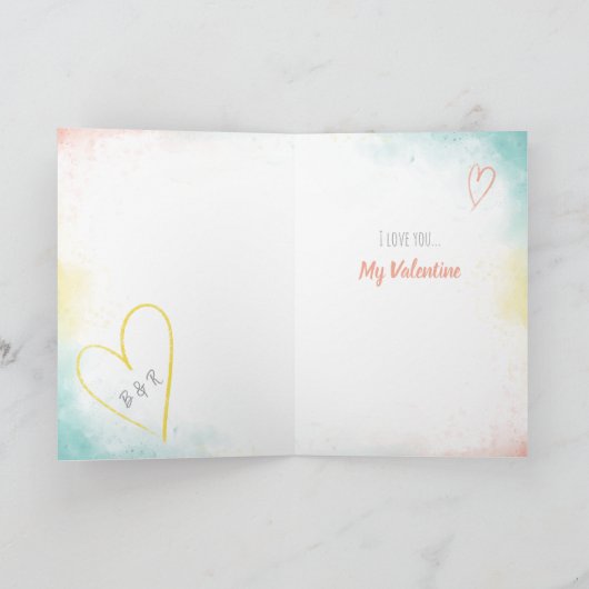 Carte Monogramme de la Saint-Valentin (Intérieur)