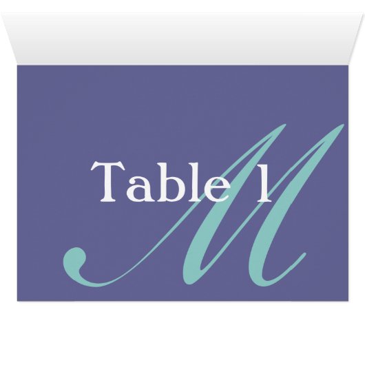 Carte Monogramme de la tente de table (Intérieur Horizontal (Bas))