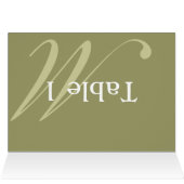 Carte Monogramme de la tente de table (Intérieur Horizontal (haut))