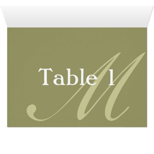 Carte Monogramme de la tente de table (Intérieur Horizontal (Bas))