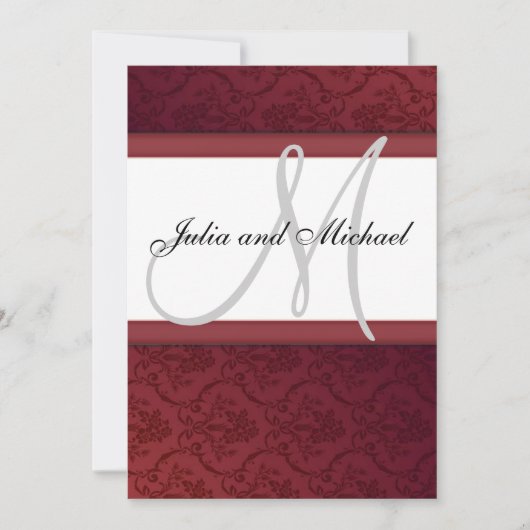 Carte Monogramme de mariage (Devant)