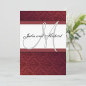 Carte Monogramme de mariage (Debout devant)