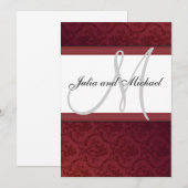 Carte Monogramme de mariage (Devant / Derrière)