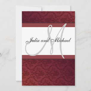 Carte Monogramme de mariage