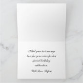 Carte Monogramme de Parties scintillant de glitterie d'h (Intérieur)