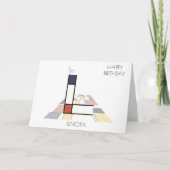 Carte Monogramme de style néoplasticisme. Lettre L (Devant)