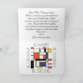 Carte Monogramme de style néoplasticiste. Lettre N (Intérieur)