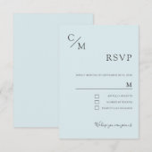 Carte monogramme élégant (Devant / Derrière)