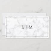 Carte Monogramme Gris Marbre Affaires Certificat cadeau (Dos)