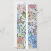 Carte Monogramme initial de la fleur de poitrine deux Si (Dos)