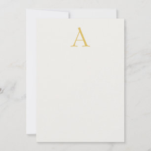Carte Monogramme initial professionnel couleur or et pas