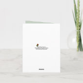 Carte Monogramme initiale A jonquille florale personnali (Dos)