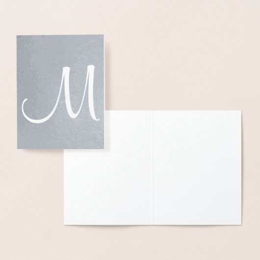 Carte Monogramme initiale vierge à l'intérieur de  (Affichage)