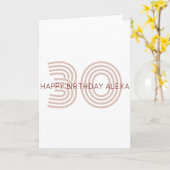 Carte Monogramme moderne beige et vin (Fleur jaune)