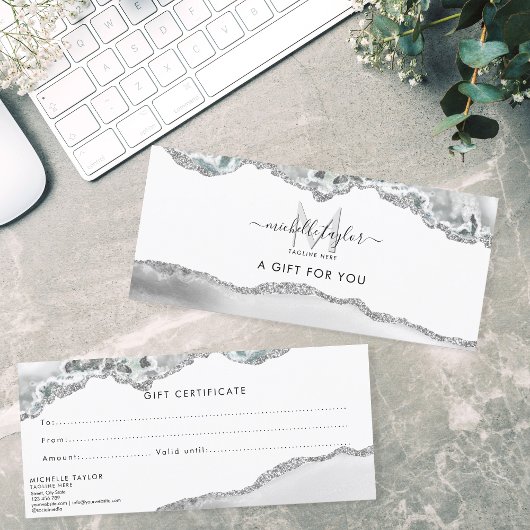 Carte Monogramme moderne maquillage de beauté Élégant pr