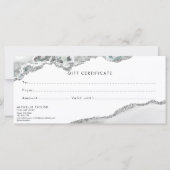 Carte Monogramme moderne maquillage de beauté Élégant pr (Dos)