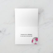 Carte Monogramme Motif du bal de football rose (Intérieur)