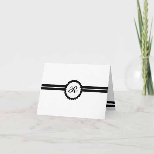 Carte Monogramme multifonction pour notes professi (Devant)