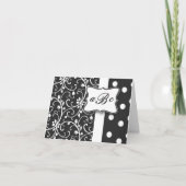 Carte Monogramme noir et blanc (Devant)