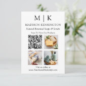 Carte Monogramme ou ajouter un logo Business QR Code 3 P (Debout devant)