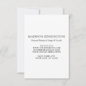 Carte Monogramme ou ajouter un logo Business QR Code 3 P (Dos)