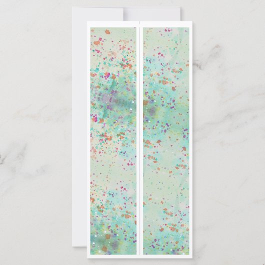 Carte Monogramme Paint initial Splash Deux Signets (Dos)