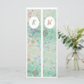 Carte Monogramme Paint initial Splash Deux Signets (Debout devant)