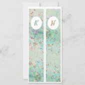 Carte Monogramme Paint initial Splash Deux Signets (Devant)