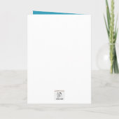 Carte Monogramme personnalisé Nom Turquoise Turquoise Vi (Dos)