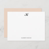 Carte Monogramme professionnelle moderne et élégan (Devant / Derrière)