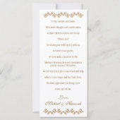 Carte Monogramme Purple Gold Marocain Mariage Charité (Devant)