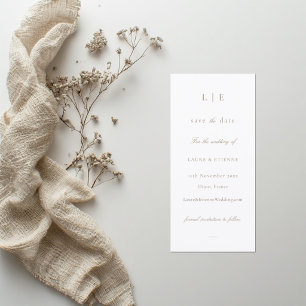 Carte Monogramme Rose blanc Enregistrer le Mariage de da
