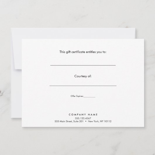 Carte Monogramme rose FAUX Silver Striped Certificat cad (Dos)