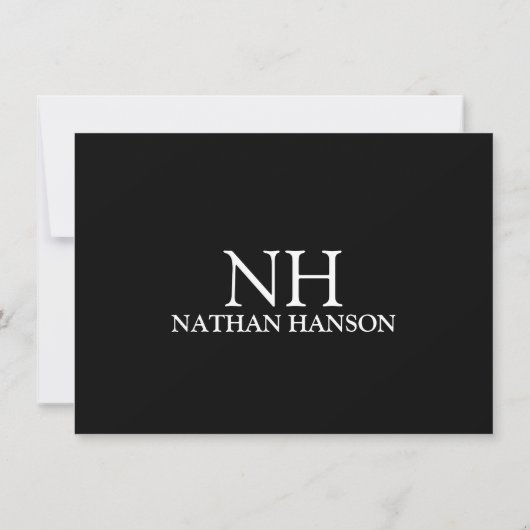 Carte Monogramme simple Certificat cadeau moderne (Dos)