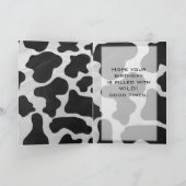 Carte Monogramme vache noir et blanc (Intérieur)