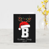 Carte Monogrammed Family Christmas Matching Outfits  (Fleur jaune)