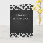 Carte Monographie dalmate noir et blanc (Fleur jaune)