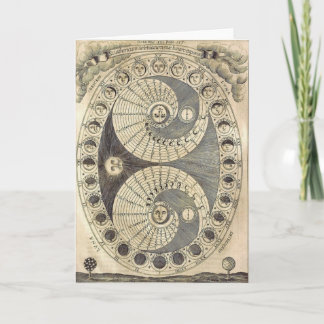 Carte Monographie de l'art Vintage - phases de la lune